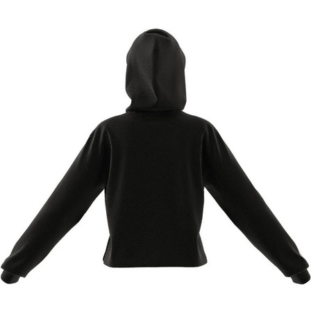 Women French Terry Crop Hoodie, Black, A701_ONE, large image number 11