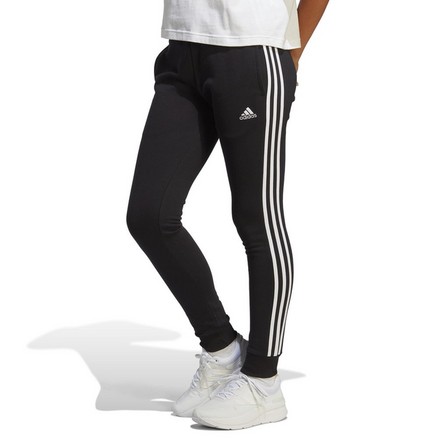 Women Essentials 3-Stripes French Terry Cuffed Joggers, Black, A701_ONE, large image number 10
