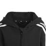 Kids Unisex Essentials 3-Stripes Zip Hooded Jacket, Black, A701_ONE, thumbnail image number 4