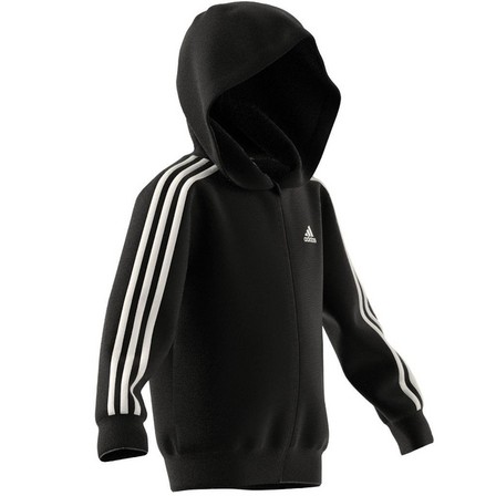 Kids Unisex Essentials 3-Stripes Zip Hooded Jacket, Black, A701_ONE, large image number 9