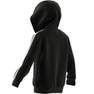Kids Unisex Essentials 3-Stripes Zip Hooded Jacket, Black, A701_ONE, thumbnail image number 10
