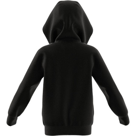 Kids Unisex Essentials 3-Stripes Zip Hooded Jacket, Black, A701_ONE, large image number 12