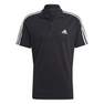 Men Essentials Pique Embroidered 3-Stripes Polo Shirt, Black, A701_ONE, thumbnail image number 0