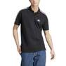 Men Essentials Pique Embroidered 3-Stripes Polo Shirt, Black, A701_ONE, thumbnail image number 2