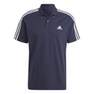 Essentials Piqu?� Embroidered Small Logo 3-Stripes Polo Shirt legend ink Male Adult, A701_ONE, thumbnail image number 2
