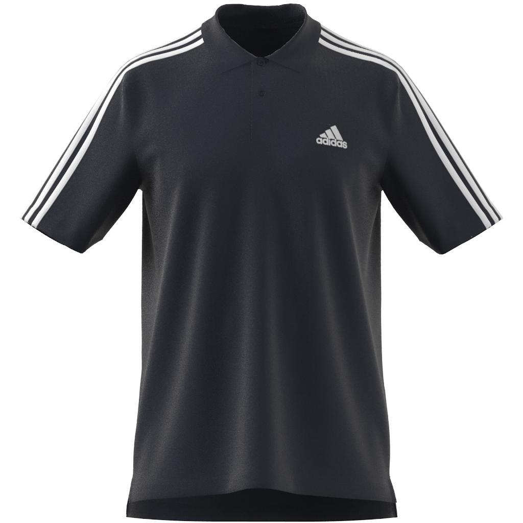 adidas - Essentials Piqu?� Embroidered Small Logo 3-Stripes Polo Shirt legend ink Male Adult