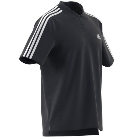 Essentials Piqu?� Embroidered Small Logo 3-Stripes Polo Shirt legend ink Male Adult, A701_ONE, large image number 13