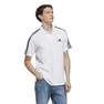 Men Essentials Pique Embroidered Small Logo 3-Stripes Polo Shirt, White, A701_ONE, thumbnail image number 6