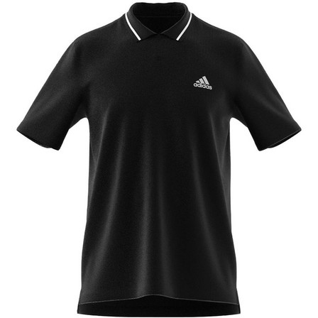 Men Essentials Piqué Small Logo Polo Shirt, Black, A701_ONE, large image number 5