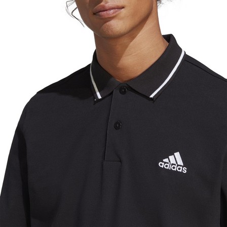 Men Essentials Piqué Small Logo Polo Shirt, Black, A701_ONE, large image number 6