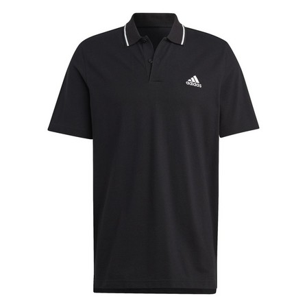 Men Essentials Piqué Small Logo Polo Shirt, Black, A701_ONE, large image number 7