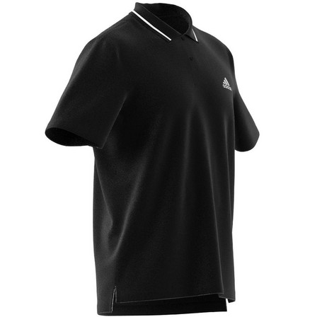 Men Essentials Piqué Small Logo Polo Shirt, Black, A701_ONE, large image number 14