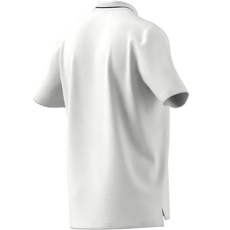 Men Essentials Pique Small Logo Polo Shirt, White, A701_ONE, large image number 8