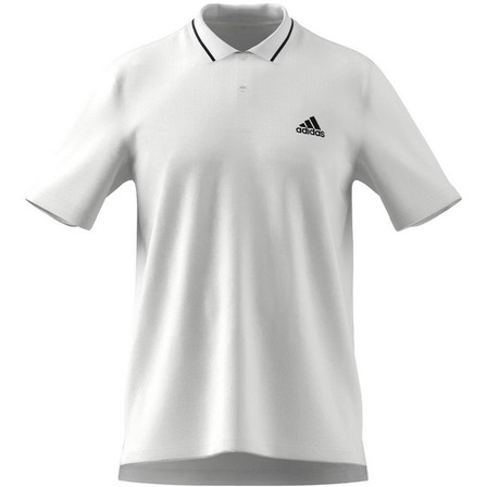 Men Essentials Pique Small Logo Polo Shirt, White, A701_ONE, large image number 9