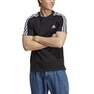 Men Essentials Single Jersey 3-Stripes T-Shirt, Black, A701_ONE, thumbnail image number 1