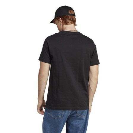 Men Essentials Single Jersey 3-Stripes T-Shirt, Black, A701_ONE, large image number 3