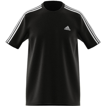 Men Essentials Single Jersey 3-Stripes T-Shirt, Black, A701_ONE, large image number 10