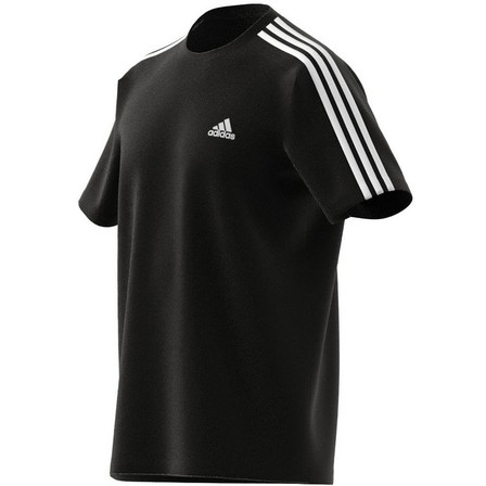 Men Essentials Single Jersey 3-Stripes T-Shirt, Black, A701_ONE, large image number 17