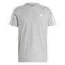 adidas - Men Essentials Single Jersey 3-Stripes T-Shirt, Grey
