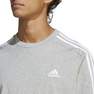 adidas - Men Essentials Single Jersey 3-Stripes T-Shirt, Grey