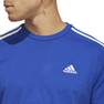 Men Essentials Single Jersey 3-Stripes T-Shirt, Blue, A701_ONE, thumbnail image number 4