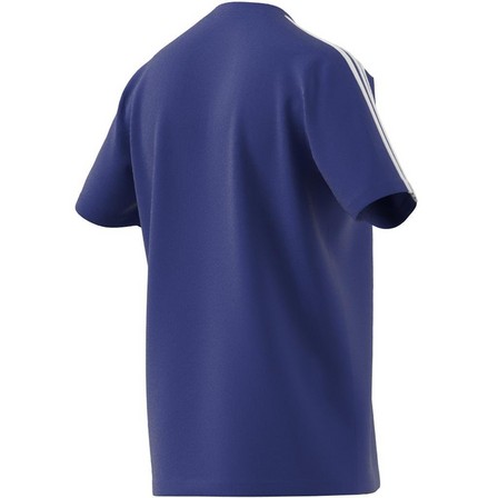 Men Essentials Single Jersey 3-Stripes T-Shirt, Blue, A701_ONE, large image number 6