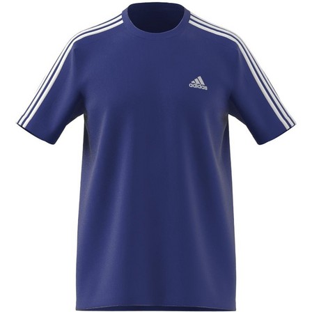 Men Essentials Single Jersey 3-Stripes T-Shirt, Blue, A701_ONE, large image number 15