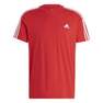 Men Essentials Single Jersey 3-Stripes T-Shirt, Red, A701_ONE, thumbnail image number 0