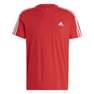 Men Essentials Single Jersey 3-Stripes T-Shirt, Red, A701_ONE, thumbnail image number 1