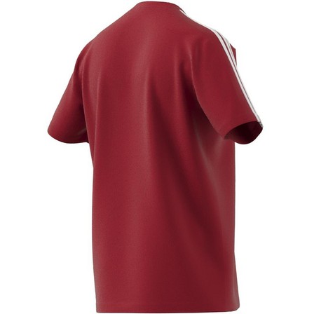 Men Essentials Single Jersey 3-Stripes T-Shirt, Red, A701_ONE, large image number 6