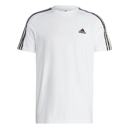 Men Essentials Single Jersey 3-Stripes T-Shirt, White, A701_ONE, large image number 4