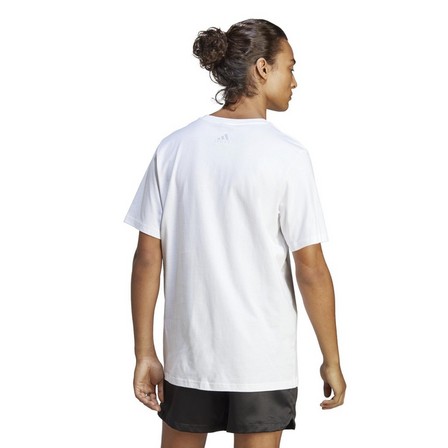 Essentials Single Jersey Big Logo T-Shirt white Male Adult, A701_ONE, large image number 3