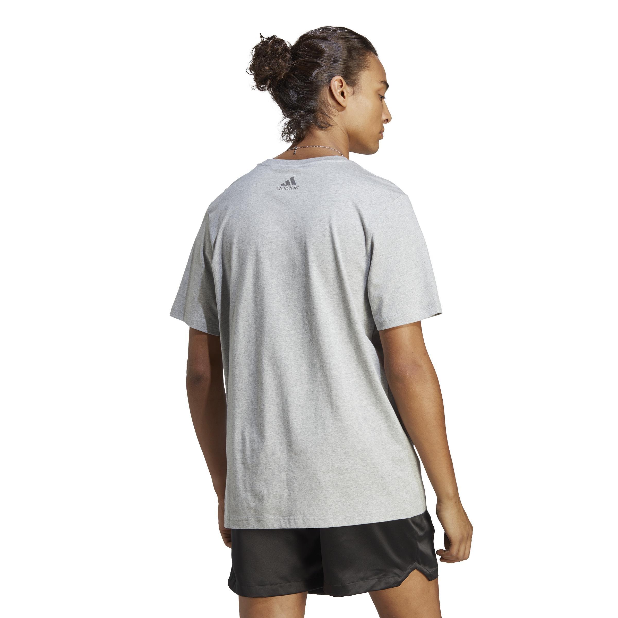 Men Essentials Single Jersey Big Logo T-Shirt, Grey, A701_ONE, large image number 5