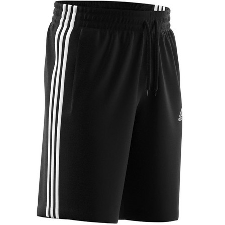 Men Essentials Single Jersey 3-Stripes Shorts, Black, A701_ONE, large image number 11