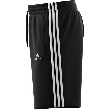 Men Essentials Single Jersey 3-Stripes Shorts, Black, A701_ONE, large image number 14