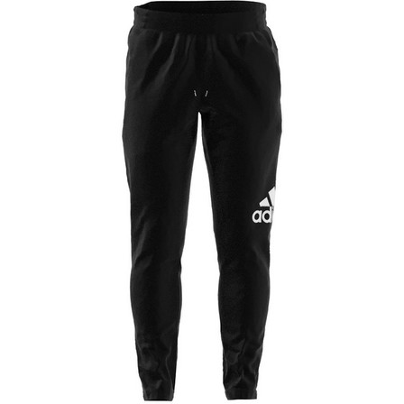 Men Essentials Single Jersey Tapered Badge Of Sport Joggers, Black, A701_ONE, large image number 9