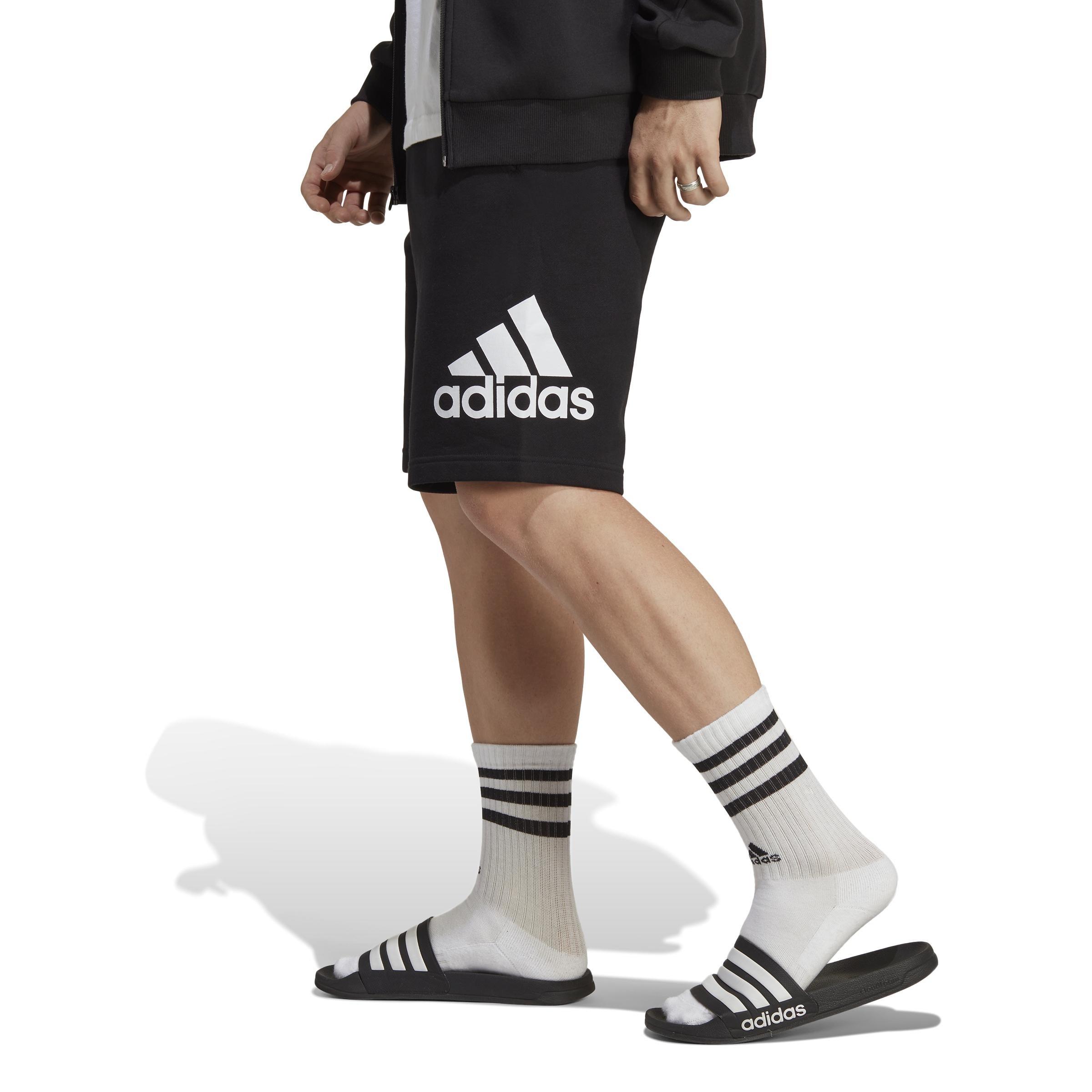 adidas - Men Essentials Big Logo French Terry Shorts, Black