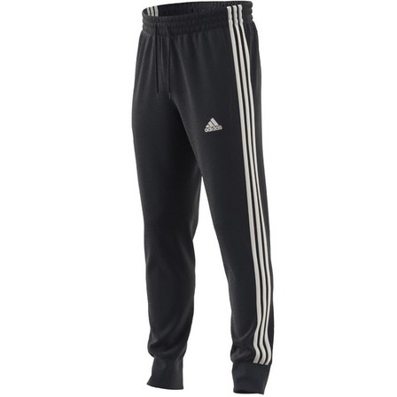 Men Essentials French Terry Tapered Cuff 3-Stripes Joggers, Black, A701_ONE, large image number 5