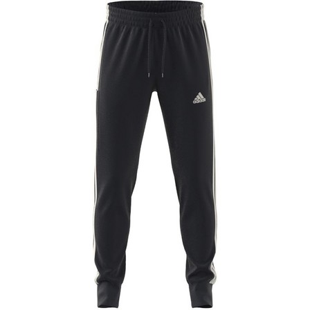 Men Essentials French Terry Tapered Cuff 3-Stripes Joggers, Black, A701_ONE, large image number 7