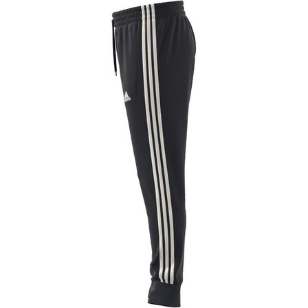 Men Essentials French Terry Tapered Cuff 3-Stripes Joggers, Black, A701_ONE, large image number 9