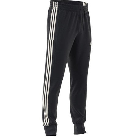 Men Essentials French Terry Tapered Cuff 3-Stripes Joggers, Black, A701_ONE, large image number 12