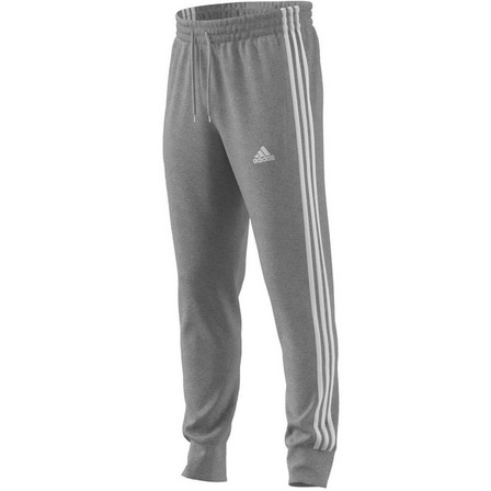 Men Essentials French Terry Tapered Cuff 3-Stripes Joggers, Grey, A701_ONE, large image number 7