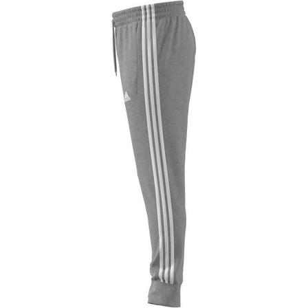 Men Essentials French Terry Tapered Cuff 3-Stripes Joggers, Grey, A701_ONE, large image number 8
