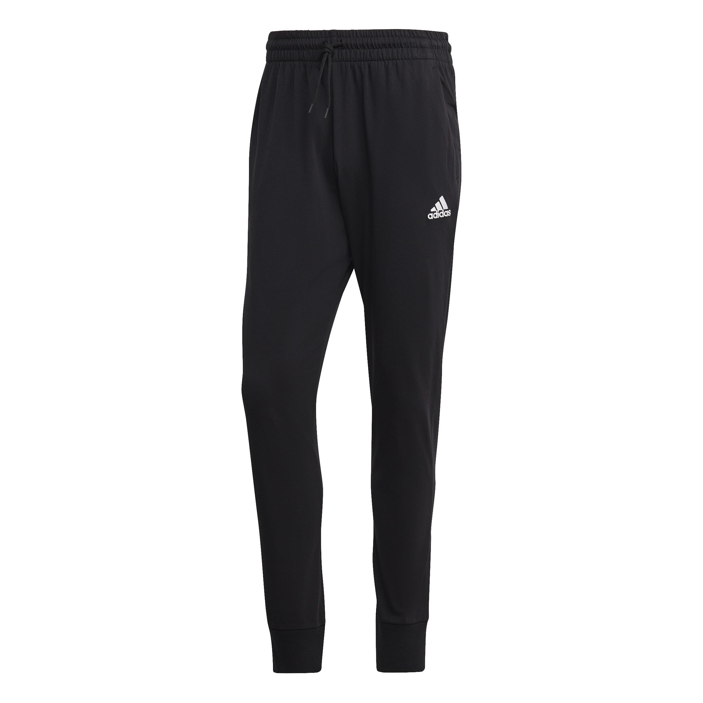 Black Jersey Cuffed Joggers