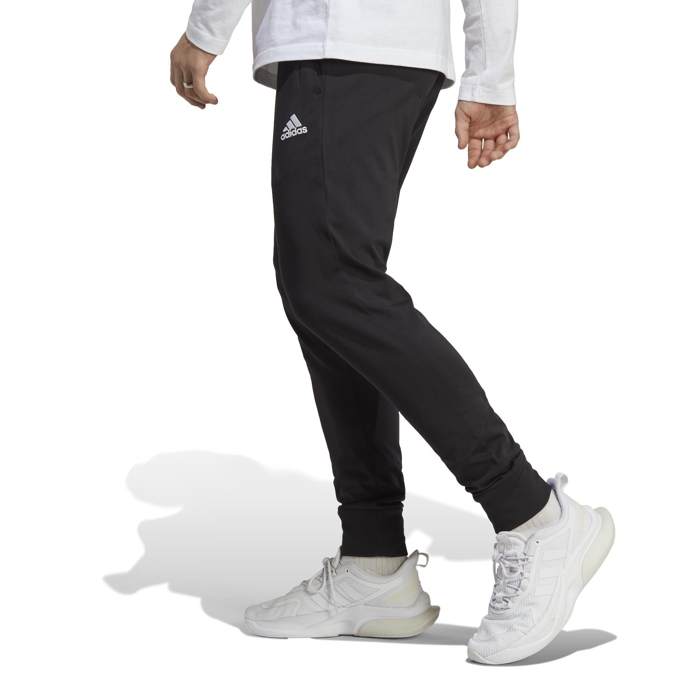 adidas - Men Essentials Single Jersey Tapered Cuff Joggers, Black