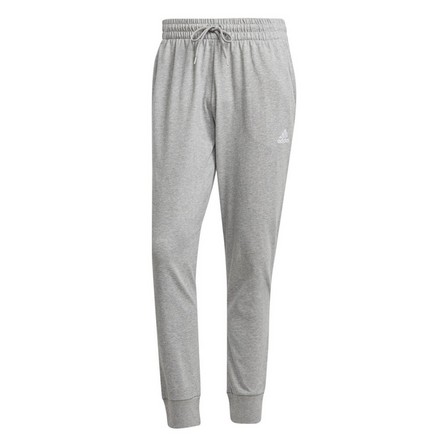 Men Essentials Single Jersey Tapered Cuff Joggers, Grey, A701_ONE, large image number 1