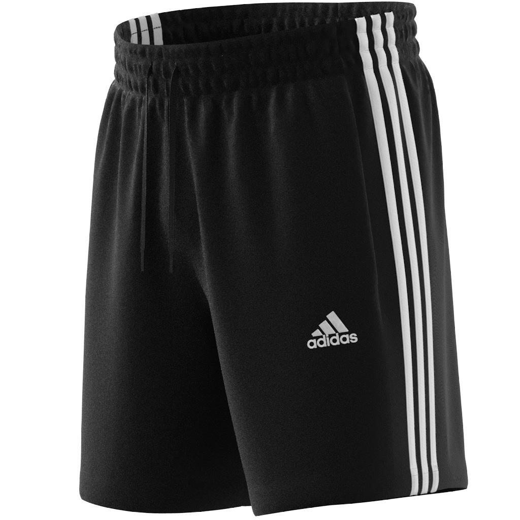 Essentials French Terry 3-Stripes Shorts, Black, A701_ONE, large image number 6