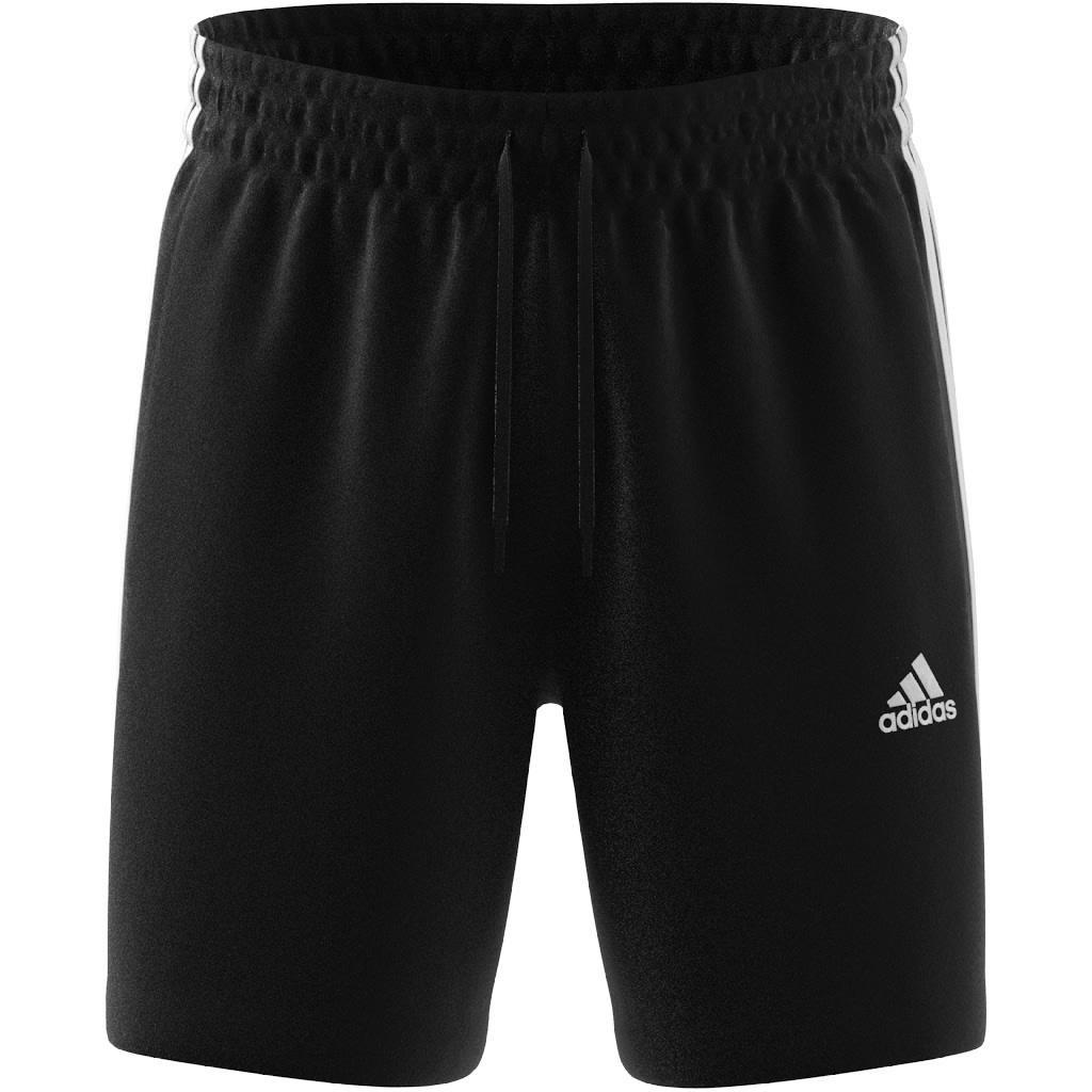 Essentials French Terry 3-Stripes Shorts, Black, A701_ONE, large image number 8