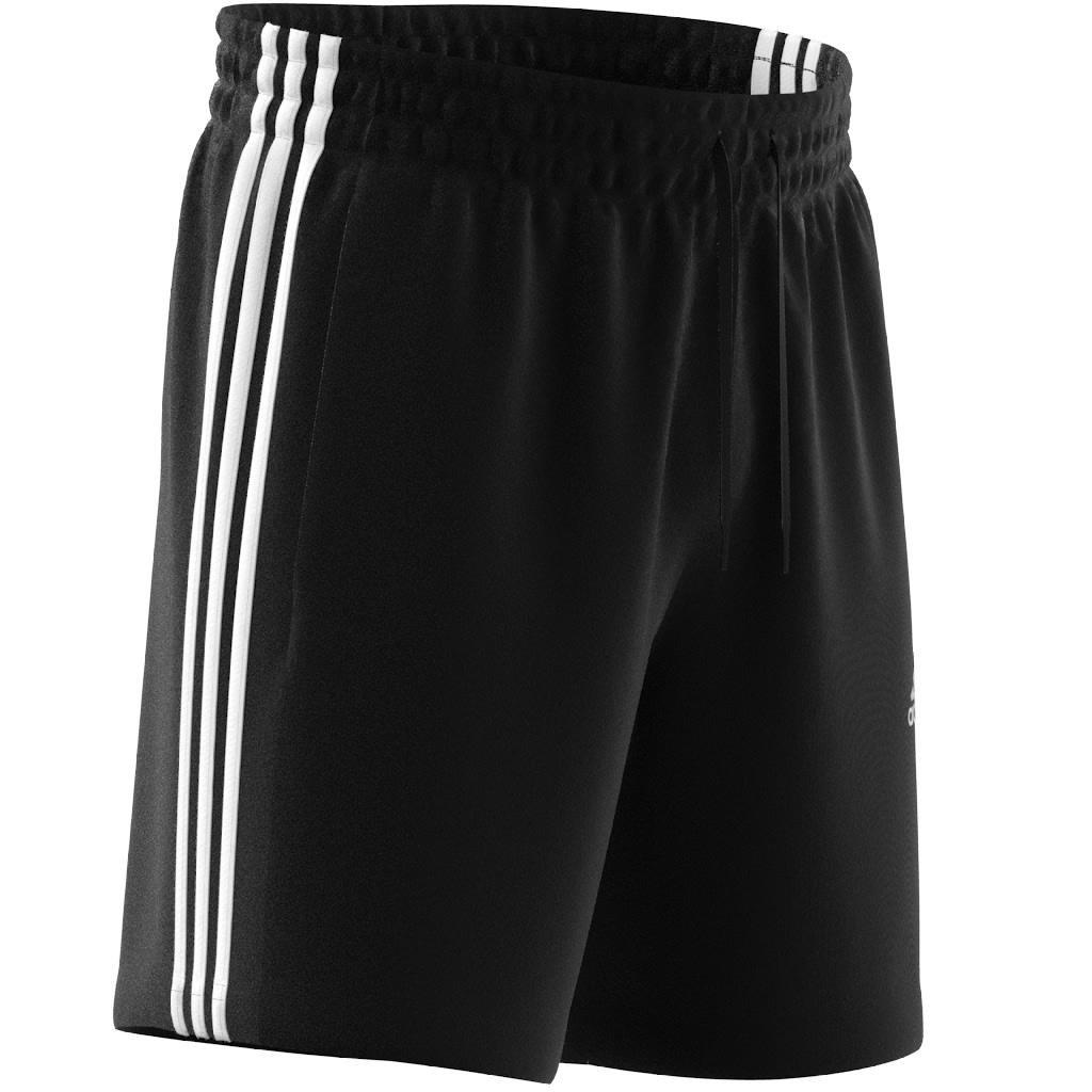 Essentials French Terry 3-Stripes Shorts, Black, A701_ONE, large image number 10