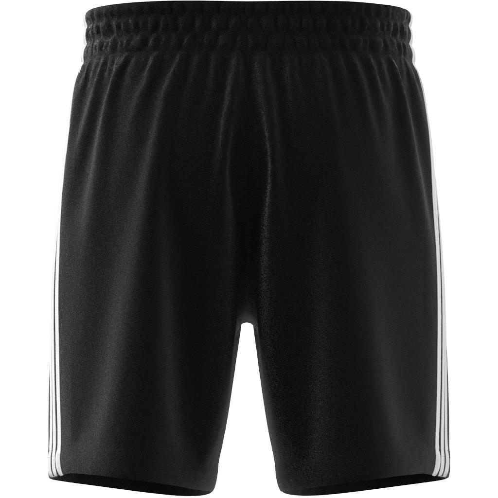 Essentials French Terry 3-Stripes Shorts, Black, A701_ONE, large image number 12